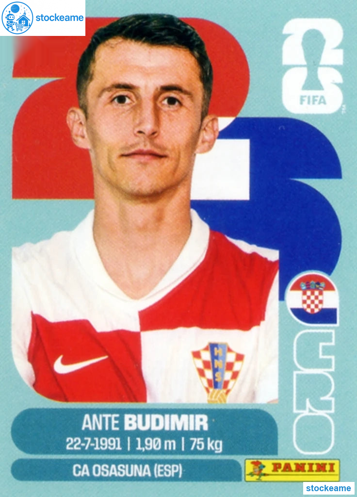 CRO018 - Ante Budimir | Croatia | Panini World Cup 2026 Base Sticker - Image 2