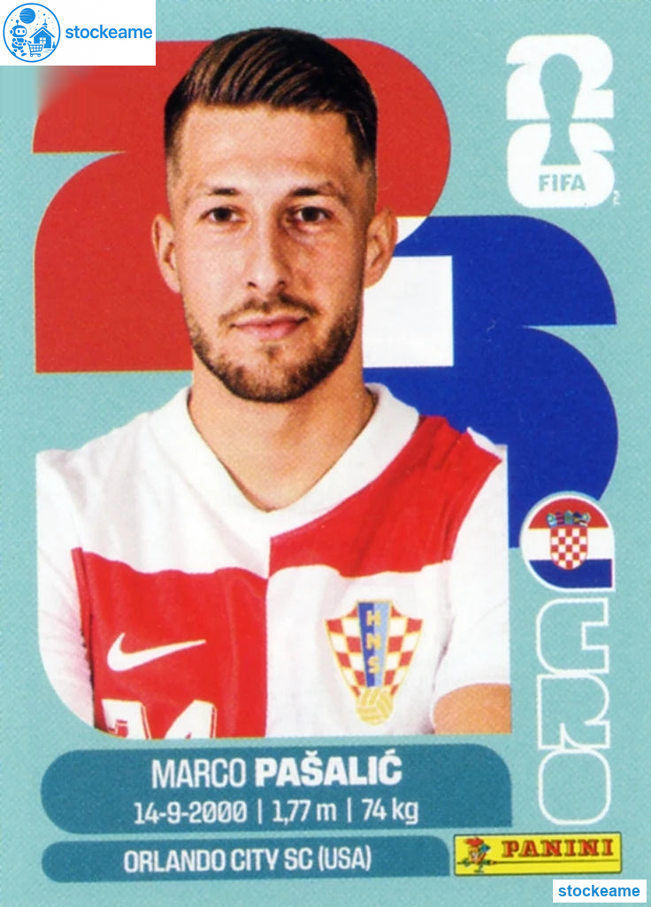 CRO017 - Marco Pasalic | Croatia | Panini World Cup 2026 Base Sticker - Image 2
