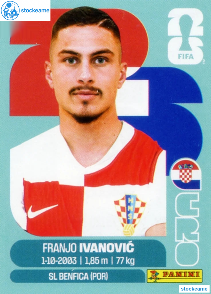 CRO020 - Franjo Ivanovic | Croatia | Panini World Cup 2026 Base Sticker - Image 2