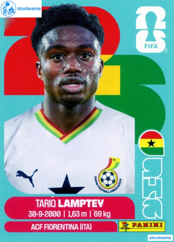 GHA003 - Tariq Lamptey | Ghana | Panini World Cup 2026 Base Sticker - Image 2