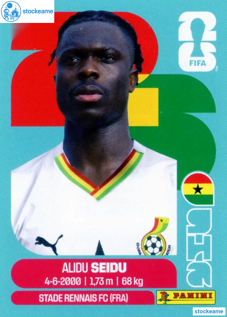 GHA005 - Alidu Seidu | Ghana | Panini World Cup 2026 Base Sticker - Image 2
