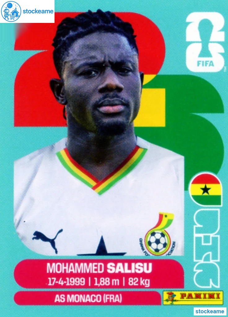 GHA004 - Mohammed Salisu | Ghana | Panini World Cup 2026 Base Sticker - Image 2