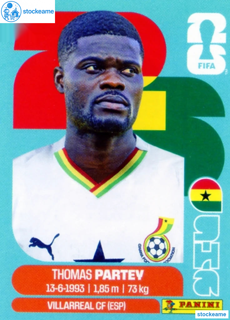 GHA010 - Thomas Partey | Ghana | Panini World Cup 2026 Base Sticker - Image 2