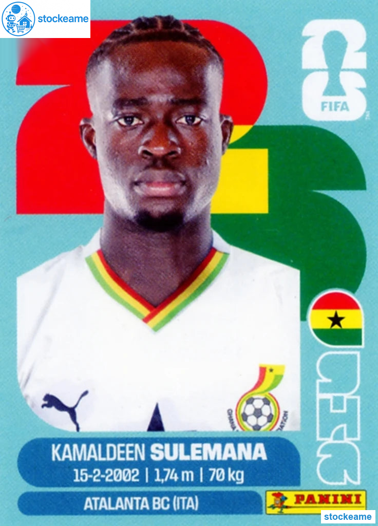 GHA012 - Kamaldeen Sulemana | Ghana | Panini World Cup 2026 Base Sticker - Image 2