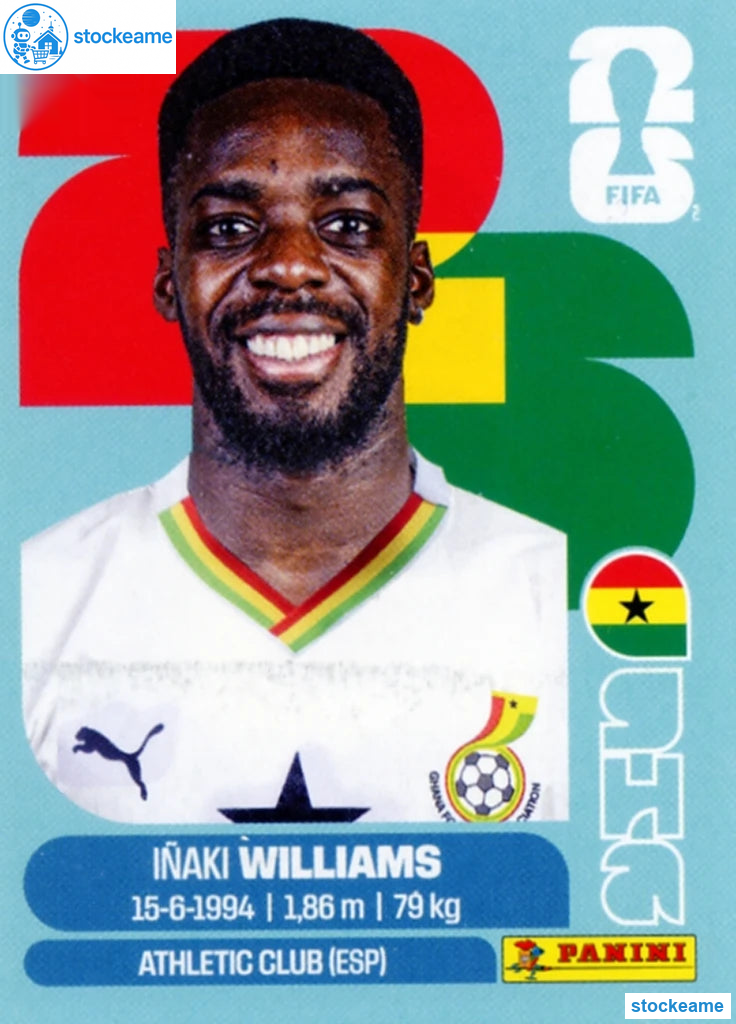 GHA015 - Iñaki Williams | Ghana | Panini World Cup 2026 Base Sticker - Image 2