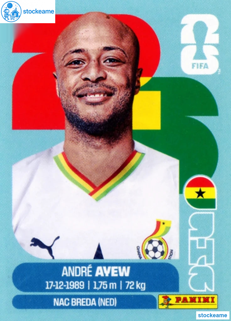 GHA017 - Andrew Ayew | Ghana | Panini World Cup 2026 Base Sticker - Image 2
