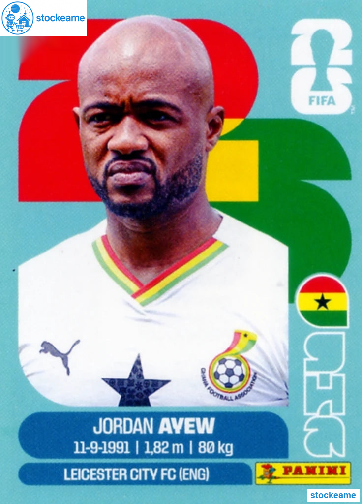 GHA016 - Jordan Ayew | Ghana | Panini World Cup 2026 Base Sticker - Image 2