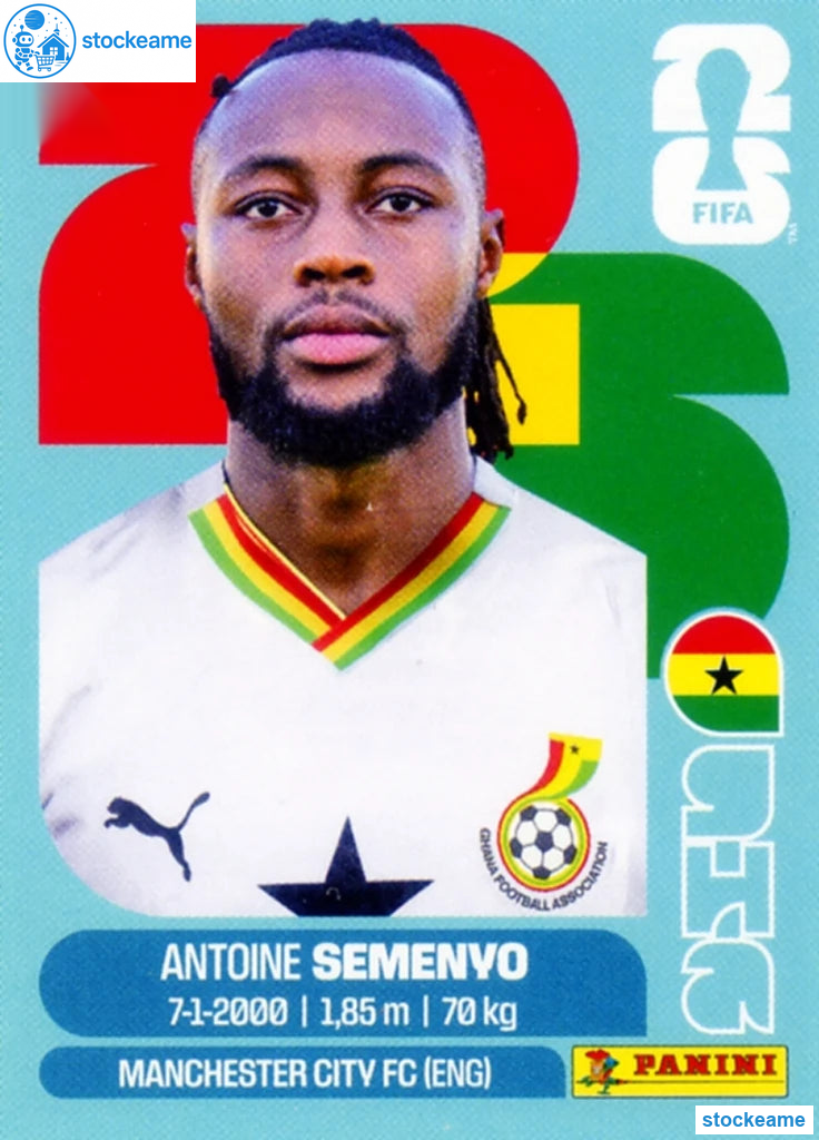 GHA020 - Antoine Semenyo | Ghana | Panini World Cup 2026 Base Sticker - Image 2