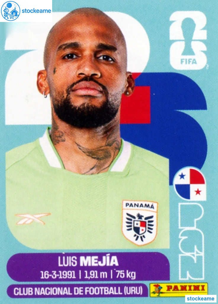 PAN003 - Luis Mejia | Panama | Panini World Cup 2026 Base Sticker - Image 2