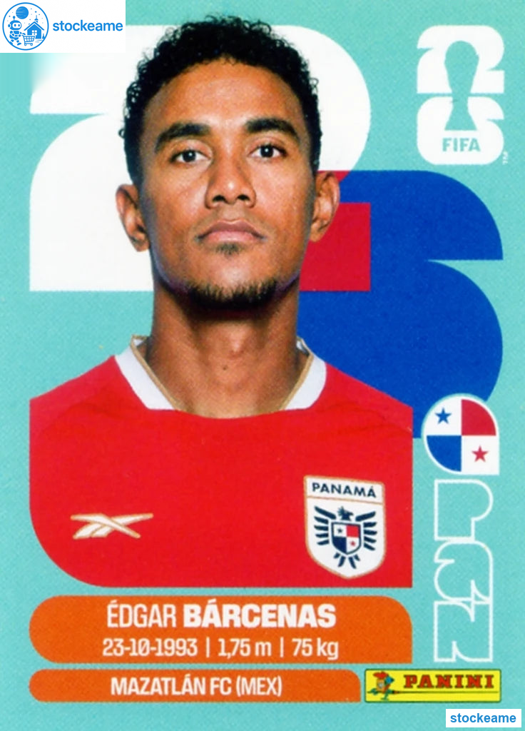 PAN014 - Édgar Bárcenas | Panama | Panini World Cup 2026 Base Sticker - Image 2