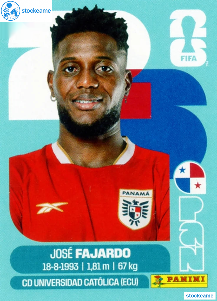 PAN017 - Jose Fajardo | Panama | Panini World Cup 2026 Base Sticker - Image 2