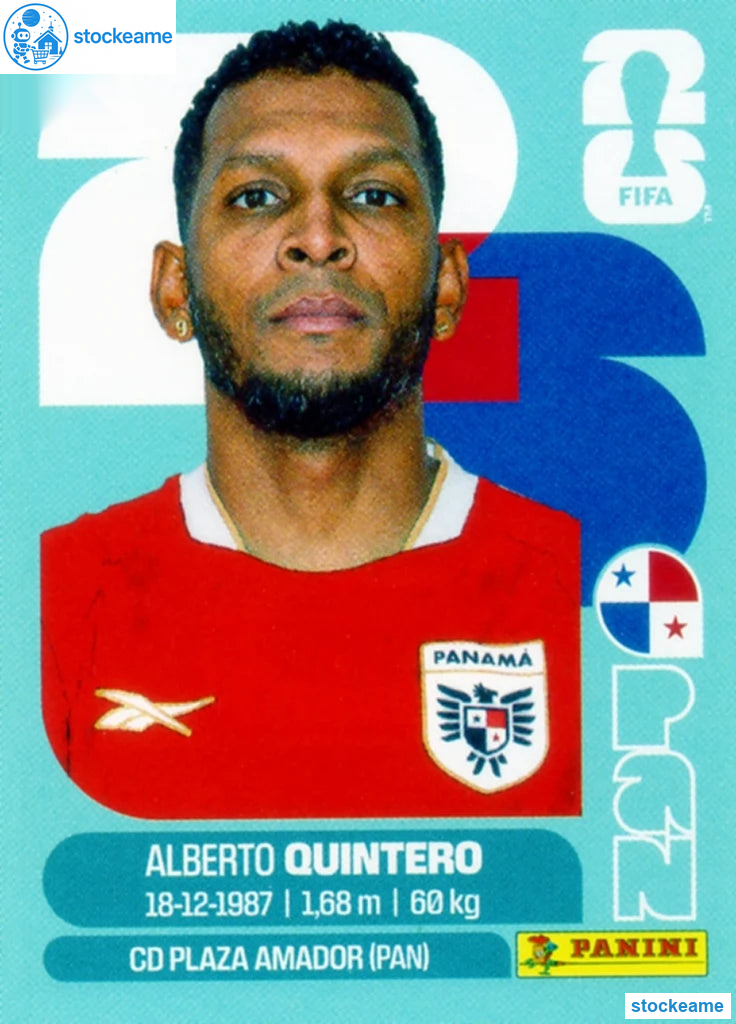PAN020 - Alberto Quintero | Panama | Panini World Cup 2026 Base Sticker - Image 2