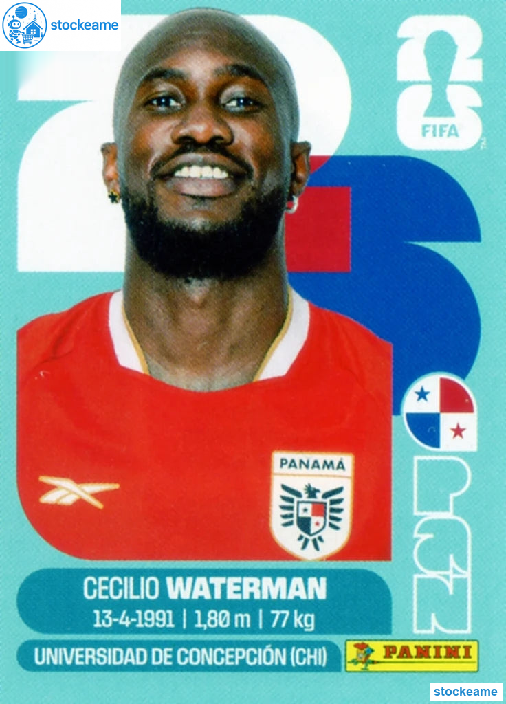 PAN018 - Cecilio Waterman | Panama | Panini World Cup 2026 Base Sticker - Image 2