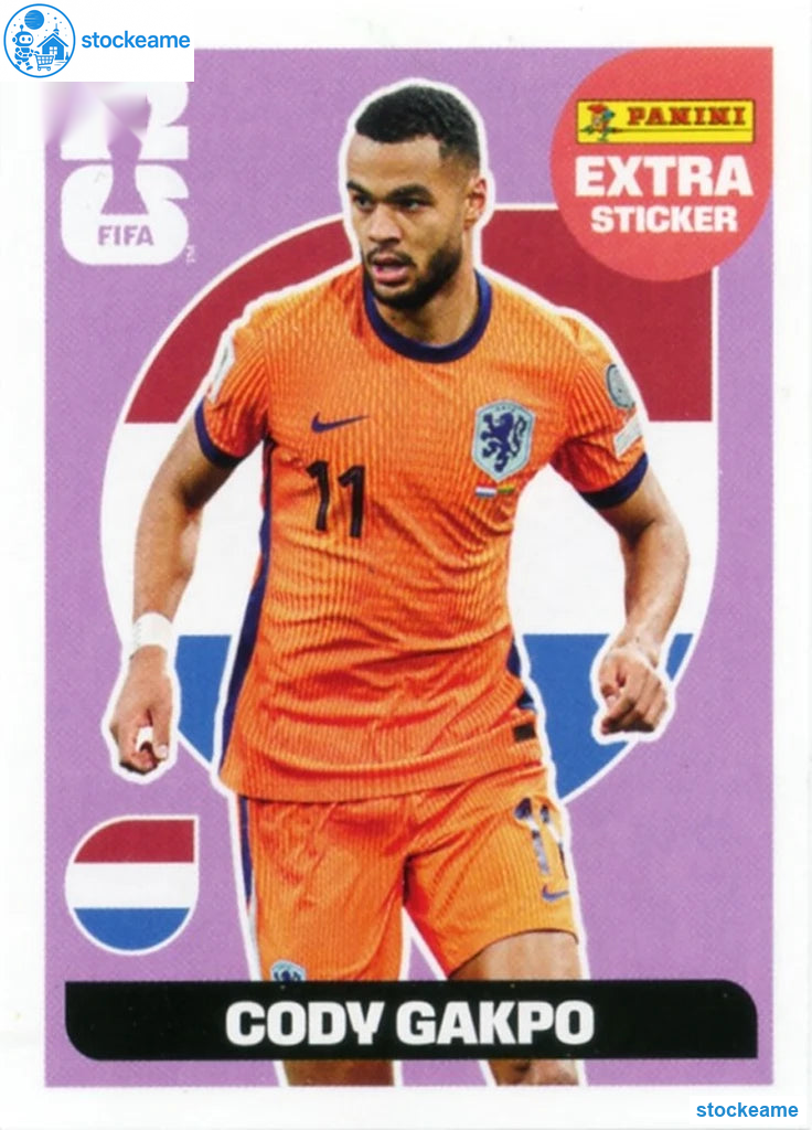 CGp - Cody Gakpo | Netherlands | Panini World Cup 2026 Extra / Purple - International version Sticker - Image 2
