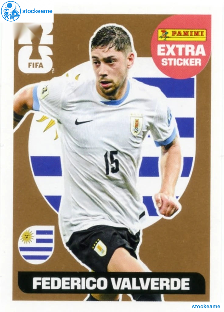 FV-b - Federico Valverde | Uruguay | Panini World Cup 2026 Extra / Bronze Sticker - Image 2