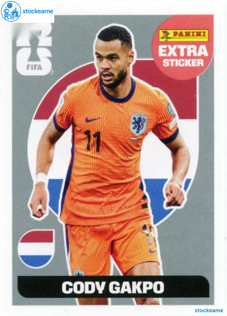 CG-s - Cody Gakpo | Netherlands | Panini World Cup 2026 Extra / Silver Sticker - Image 2