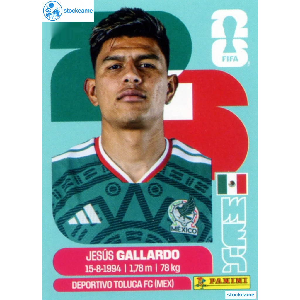 MEX006 - Jesus Gallardo | Mexico | Panini World Cup 2026 Base Sticker