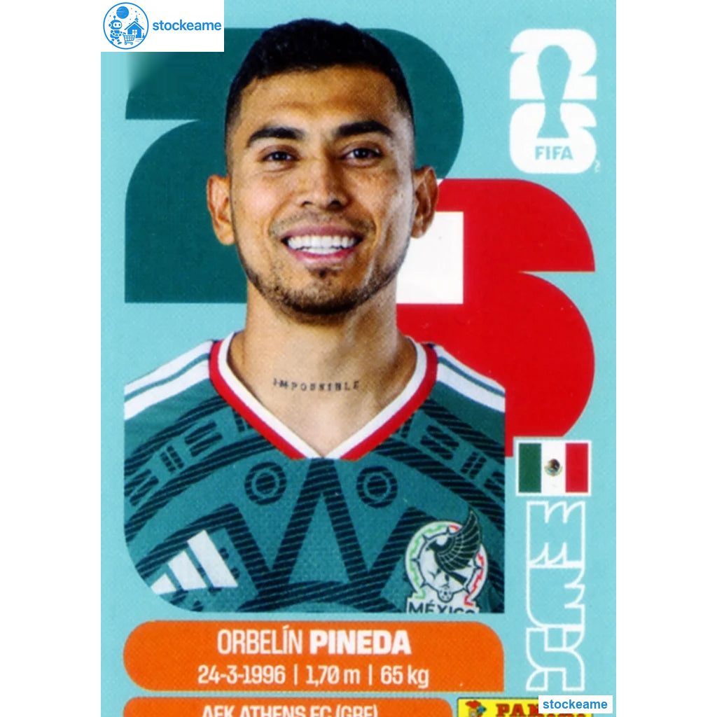 MEX011 - Orbelin Pineda | Mexico | Panini World Cup 2026 Base Sticker