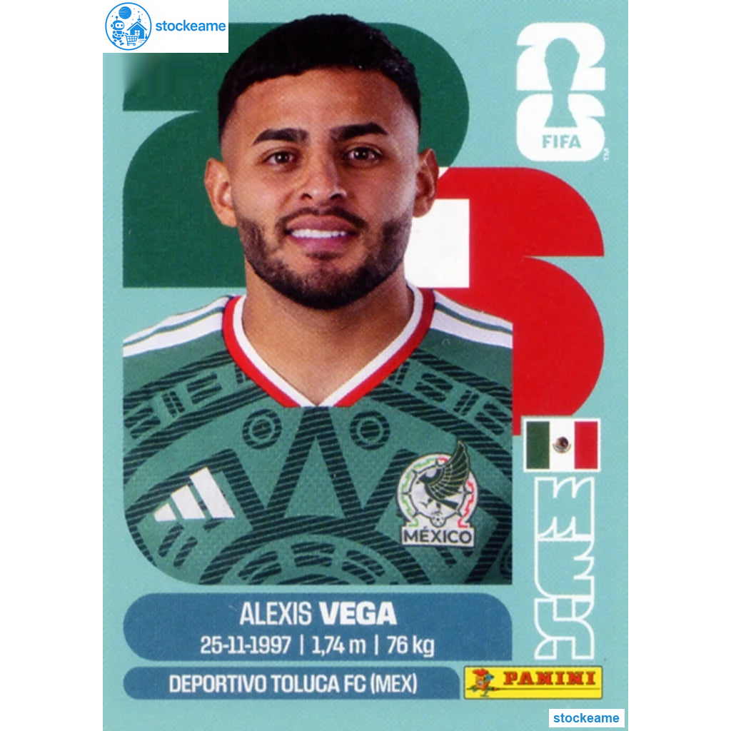 MEX018 - Alexis Vega | Mexico | Panini World Cup 2026 Base Sticker