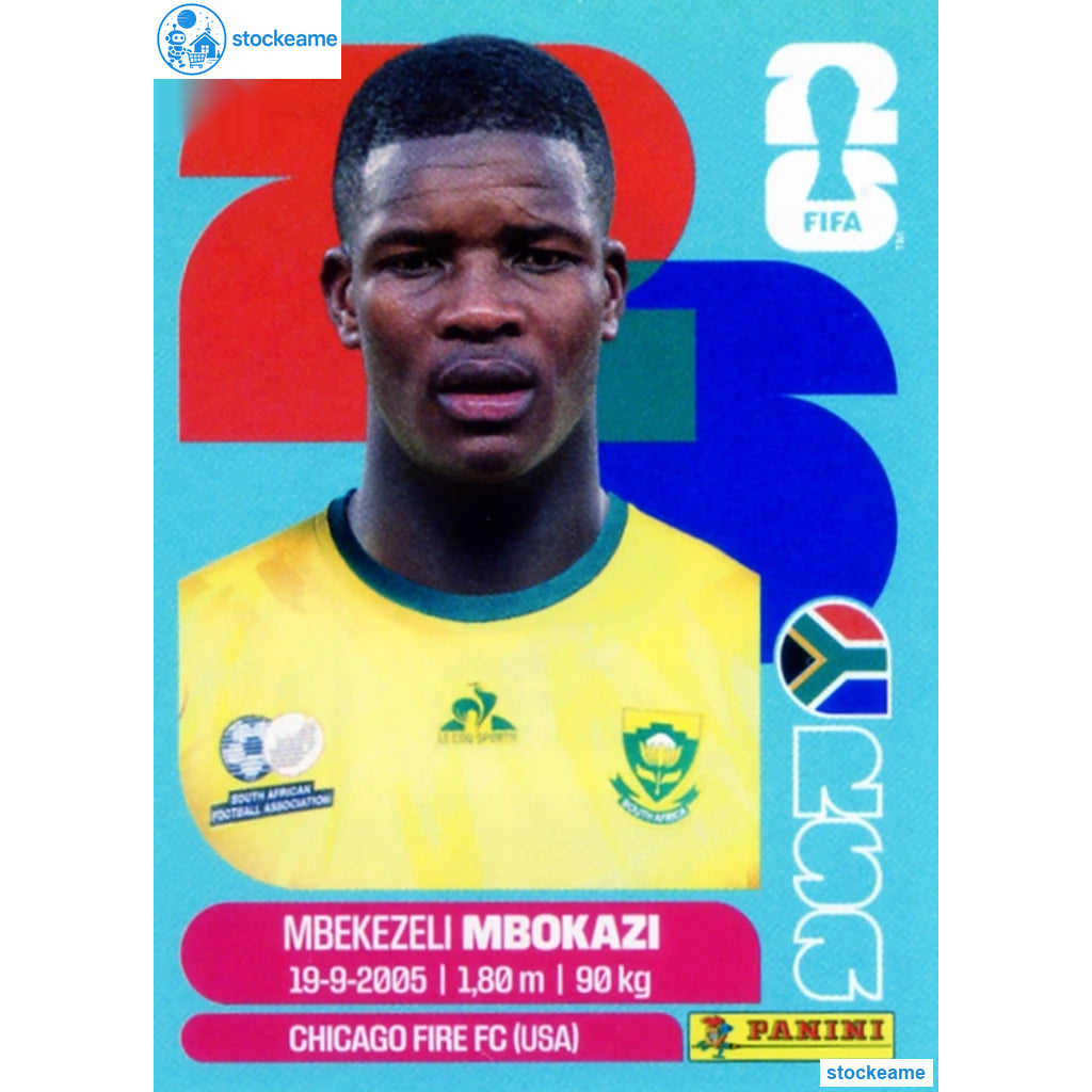 RSA006 - Mbekezeli Mbokazi | South Africa | Panini World Cup 2026 Base Sticker