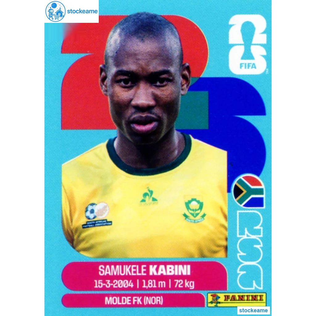RSA005 - Samukele Kabini | South Africa | Panini World Cup 2026 Base Sticker