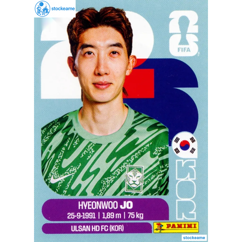 KOR002 - Hyeon-woo Jo | South Korea | Panini World Cup 2026 Base Sticker