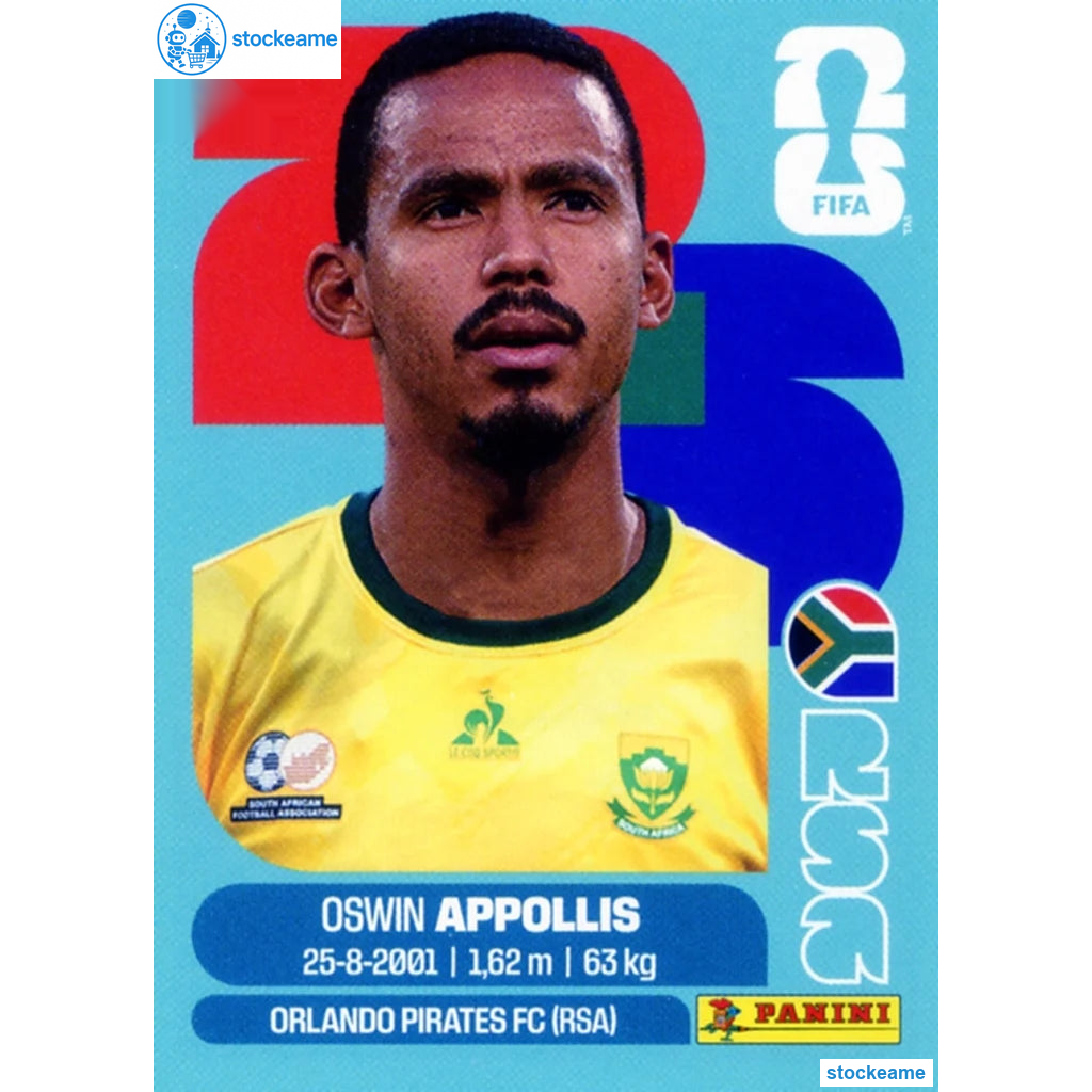 RSA020 - Oswin Appollis | South Africa | Panini World Cup 2026 Base Sticker