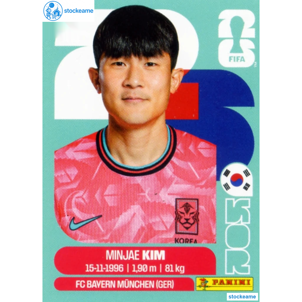KOR004 - Min-jae Kim | South Korea | Panini World Cup 2026 Base Sticker