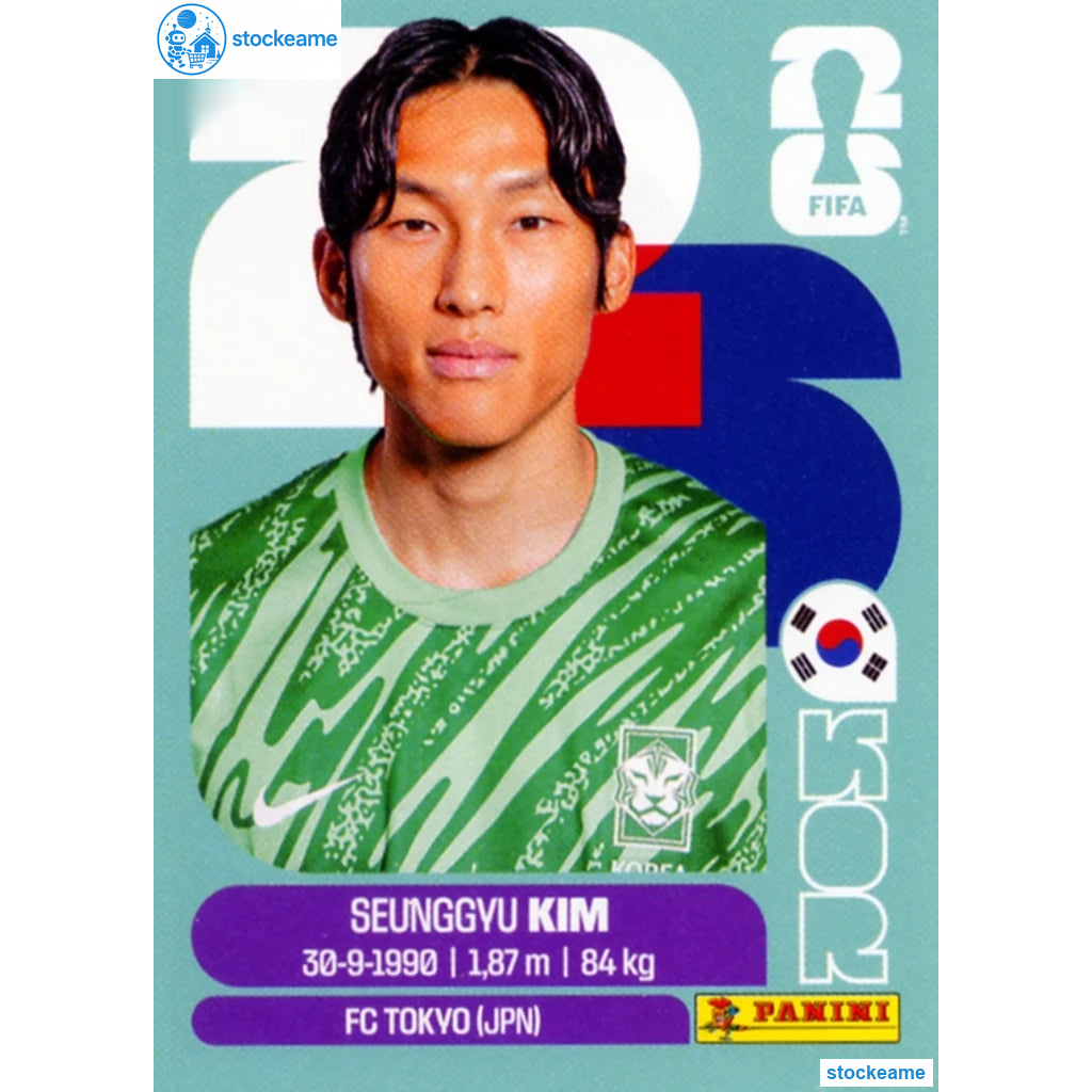 KOR003 - Seung-Gyu Kim | South Korea | Panini World Cup 2026 Base Sticker