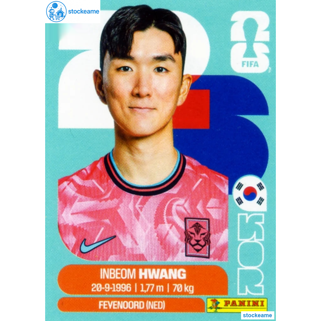 KOR011 - In-beom Hwang | South Korea | Panini World Cup 2026 Base Sticker