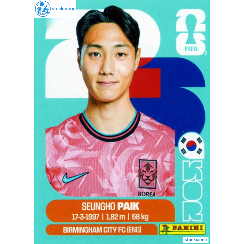 KOR014 - Seung-ho Paik | South Korea | Panini World Cup 2026 Base Sticker