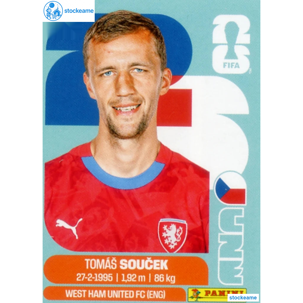 CZE012 - Tomas Soucek | Czechia | Panini World Cup 2026 Base Sticker