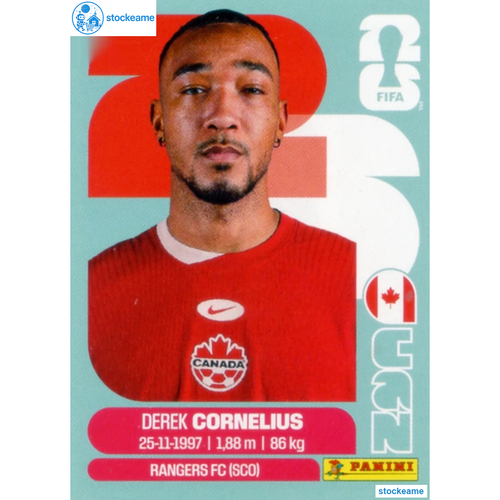CAN007 - Derek Cornelius | Canada | Panini World Cup 2026 Base Sticker