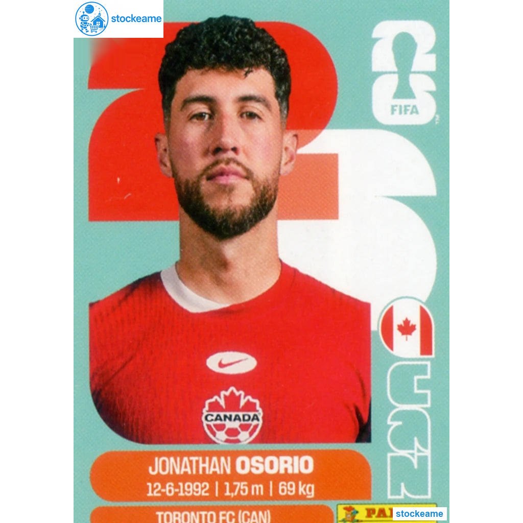 CAN012 - Jonathan Osorio | Canada | Panini World Cup 2026 Base Sticker
