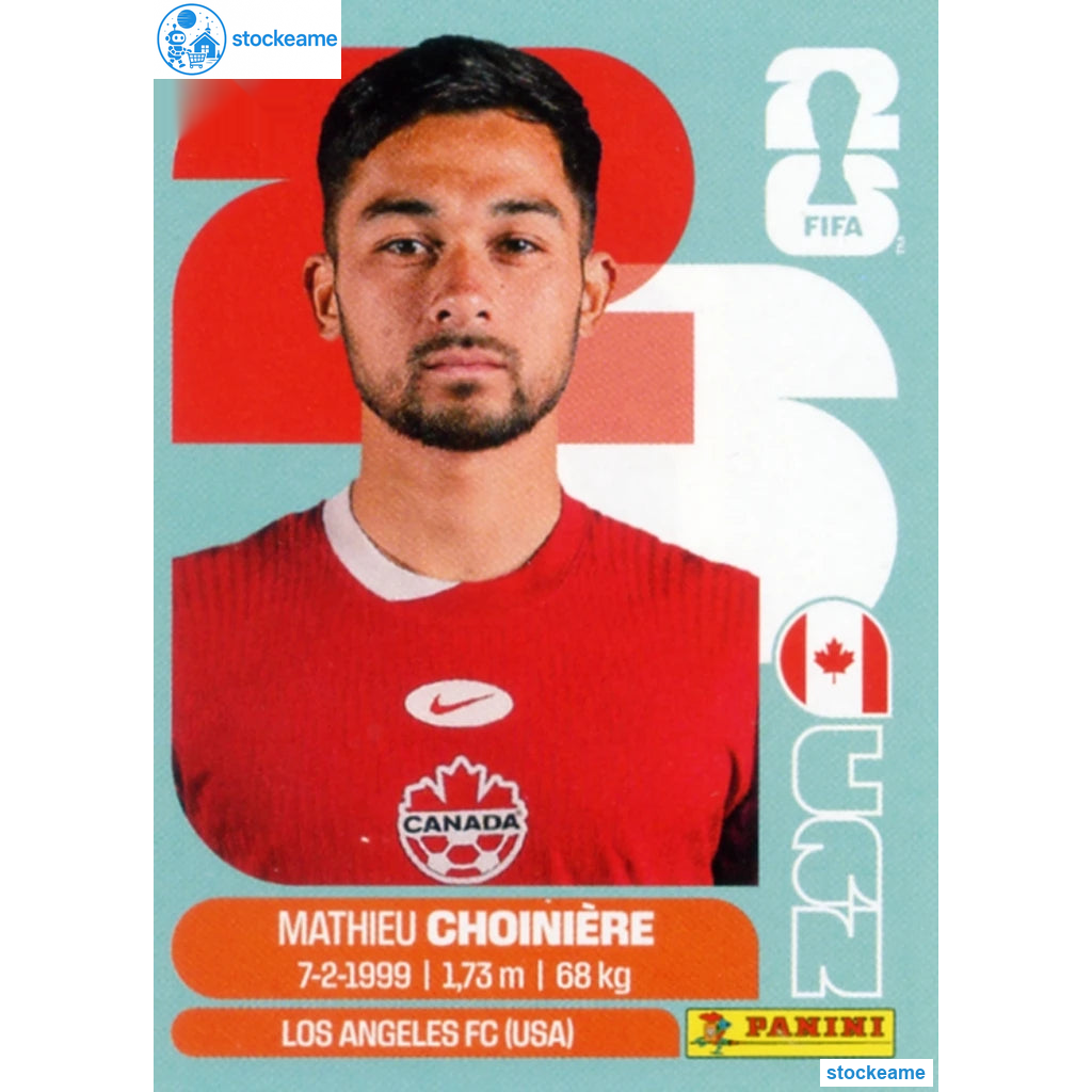CAN015 - Mathieu Choinière | Canada | Panini World Cup 2026 Base Sticker