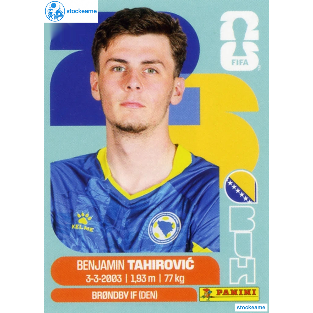 BIH009 - Benjamin Tahirovic | Bosnia and Herzegovina | Panini World Cup 2026 Base Sticker