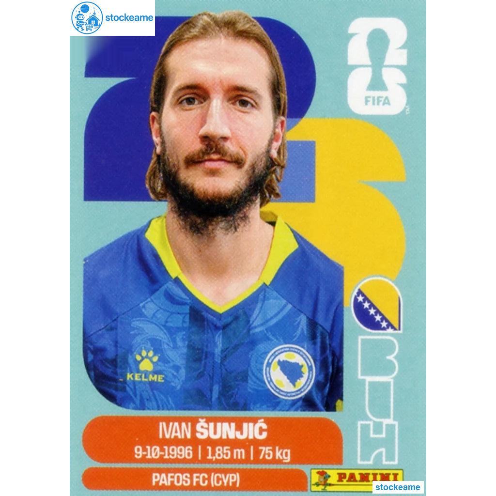 BIH011 - Ivan Sunjic | Bosnia and Herzegovina | Panini World Cup 2026 Base Sticker