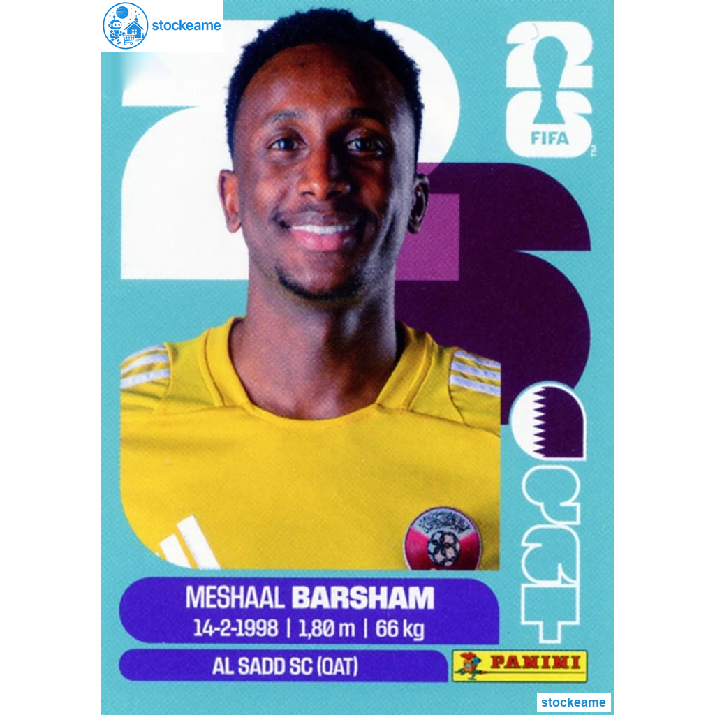 QAT002 - Meshaal Barsham | Qatar | Panini World Cup 2026 Base Sticker
