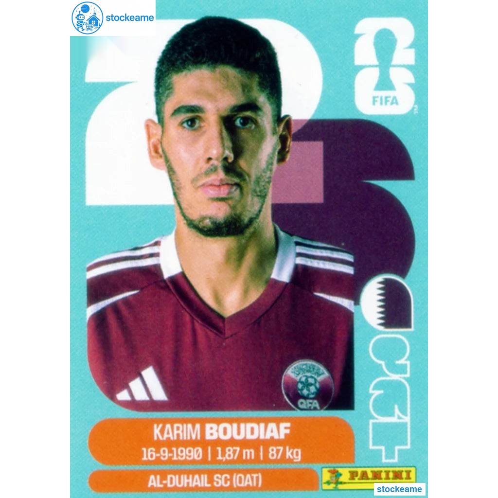 QAT010 - Karim Boudiaf | Qatar | Panini World Cup 2026 Base Sticker