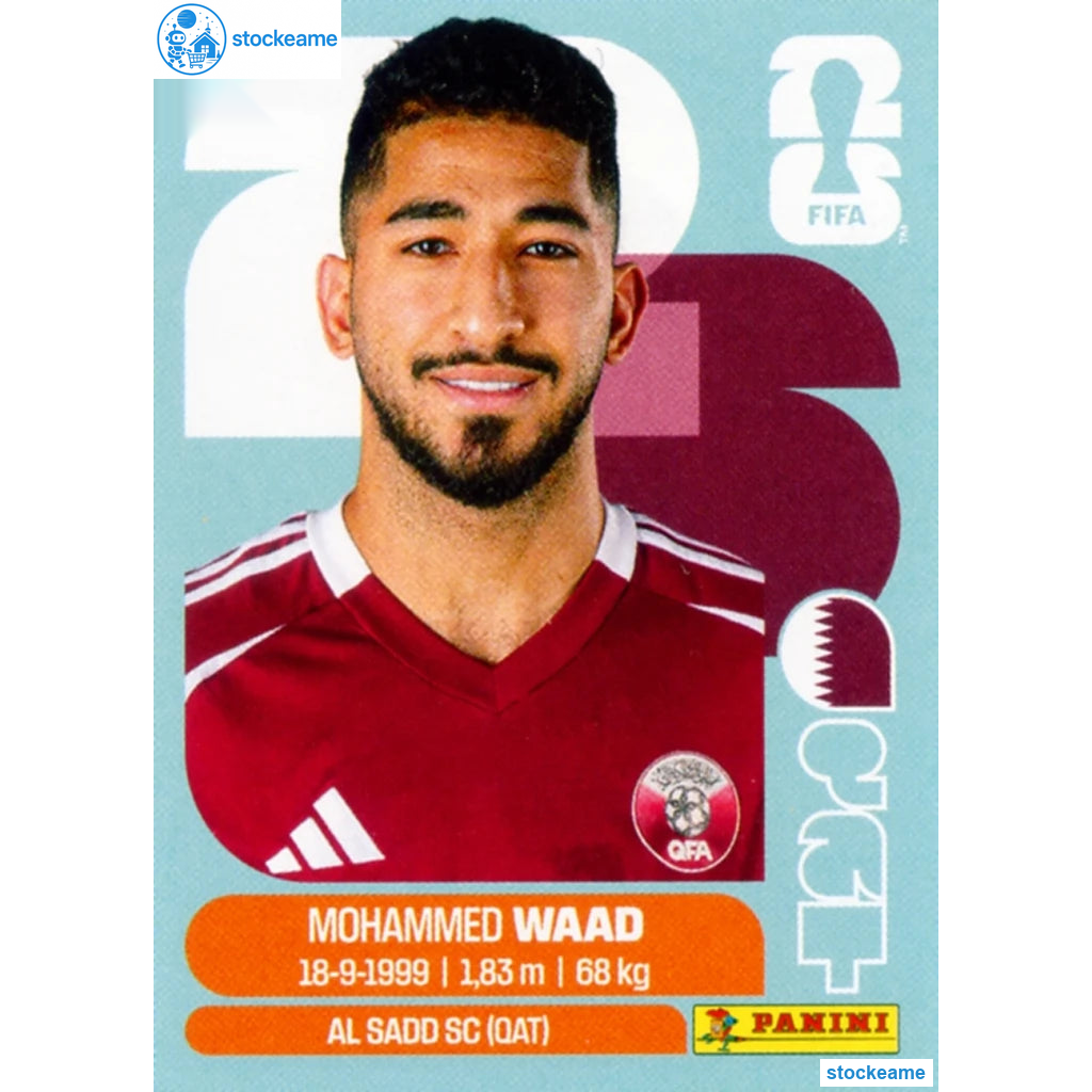 QAT014 - Mohammed Waad | Qatar | Panini World Cup 2026 Base Sticker
