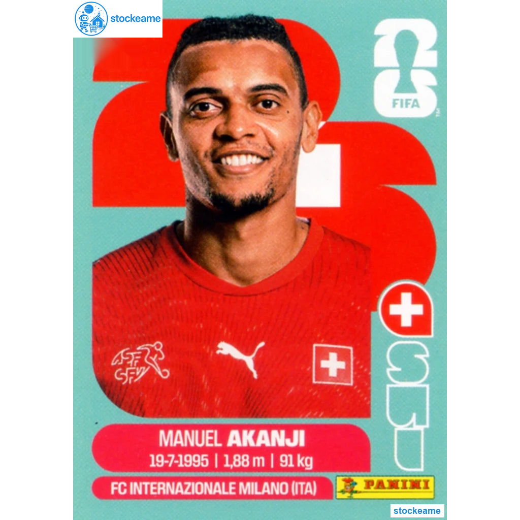 SUI004 - Manuel Akanji | Switzerland | Panini World Cup 2026 Base Sticker