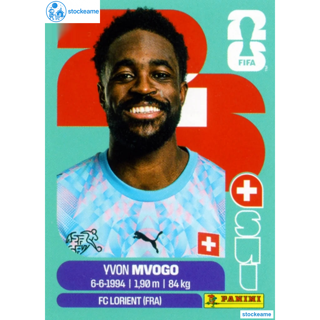 SUI003 - Yvon Mvogo | Switzerland | Panini World Cup 2026 Base Sticker