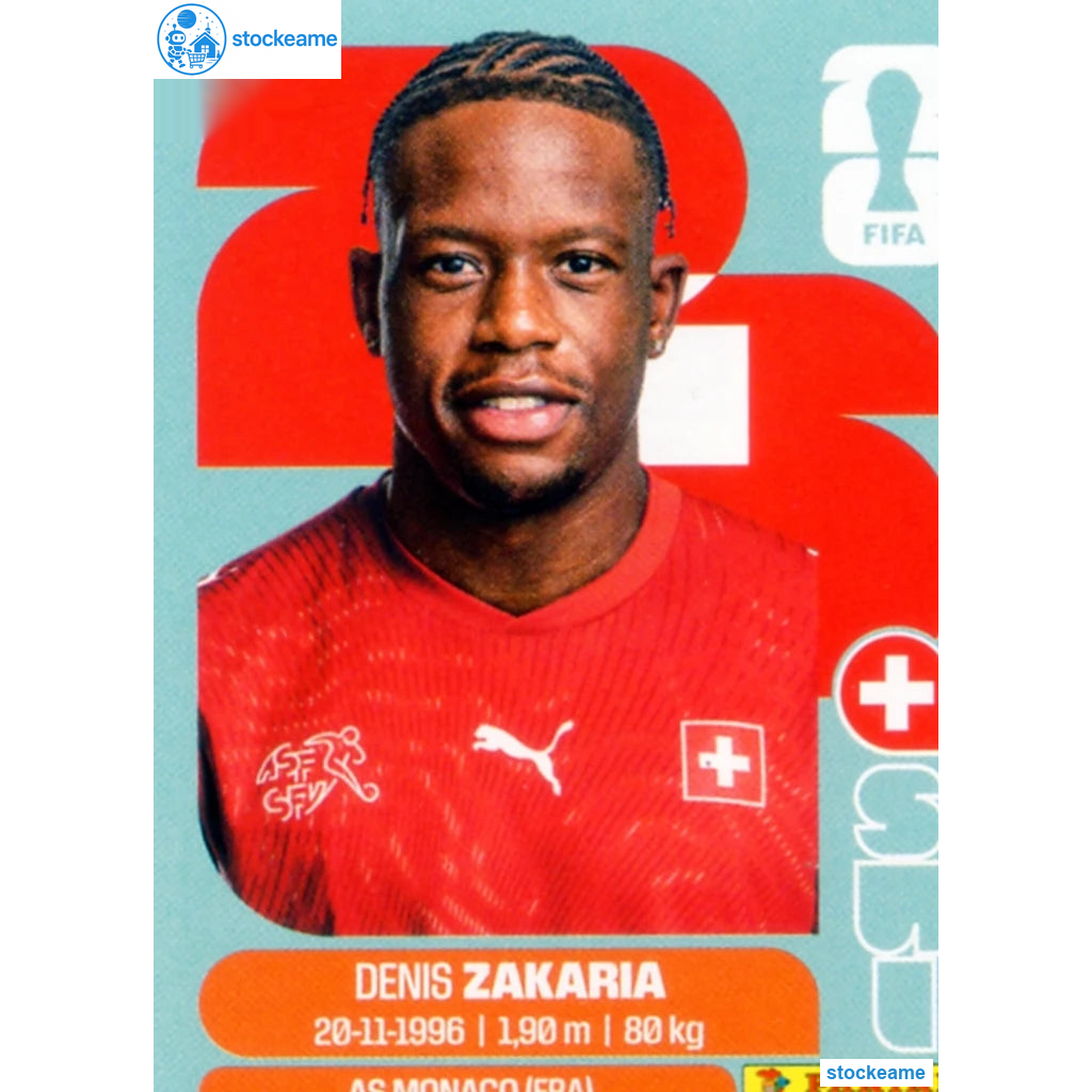 SUI010 - Denis Zakaria | Switzerland | Panini World Cup 2026 Base Sticker