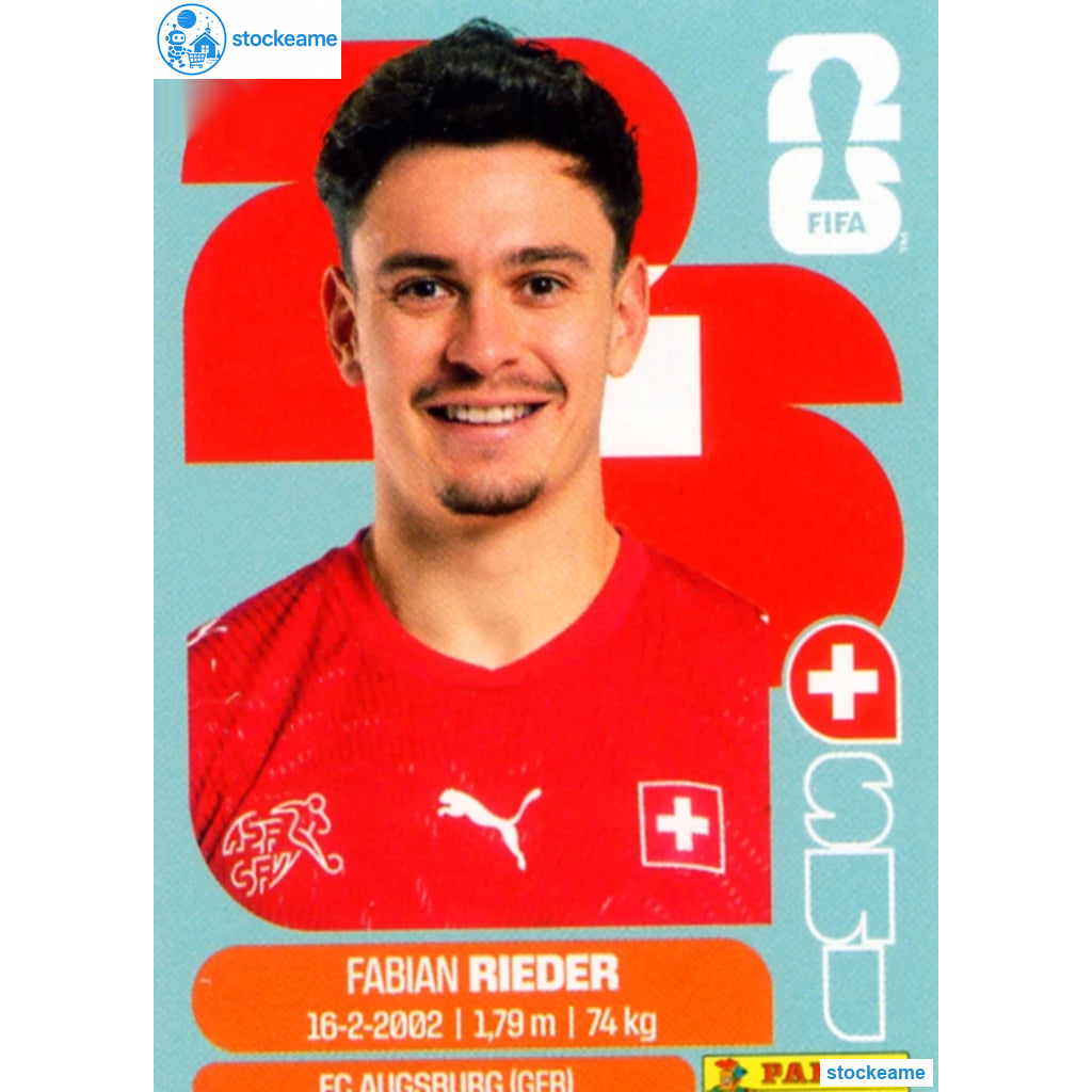 SUI012 - Fabian Rieder | Switzerland | Panini World Cup 2026 Base Sticker