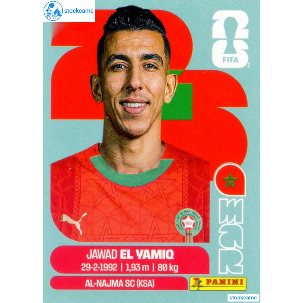 MAR008 - Jawad El Yamio | Morocco | Panini World Cup 2026 Base Sticker