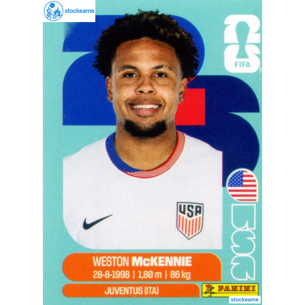 USA010 - Weston McKenny | USA | Panini World Cup 2026 Base Sticker