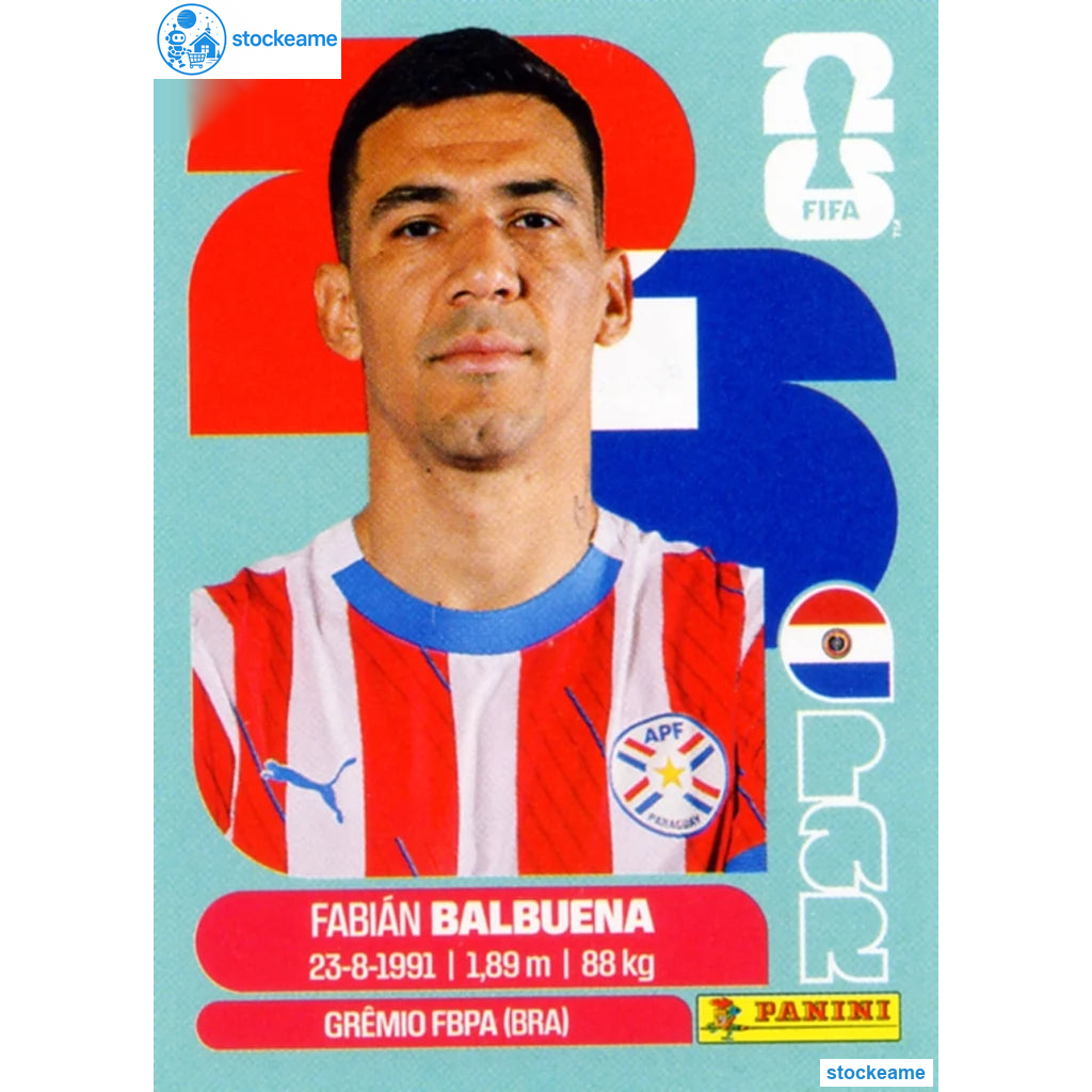 PAR005 - Fabián Balbuena | Paraguay | Panini World Cup 2026 Base Sticker