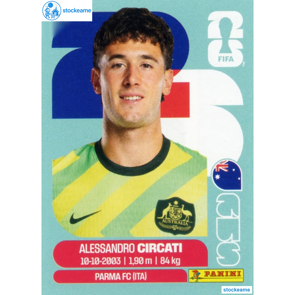 AUS005 - Alessandro Circati | Australia | Panini World Cup 2026 Base Sticker