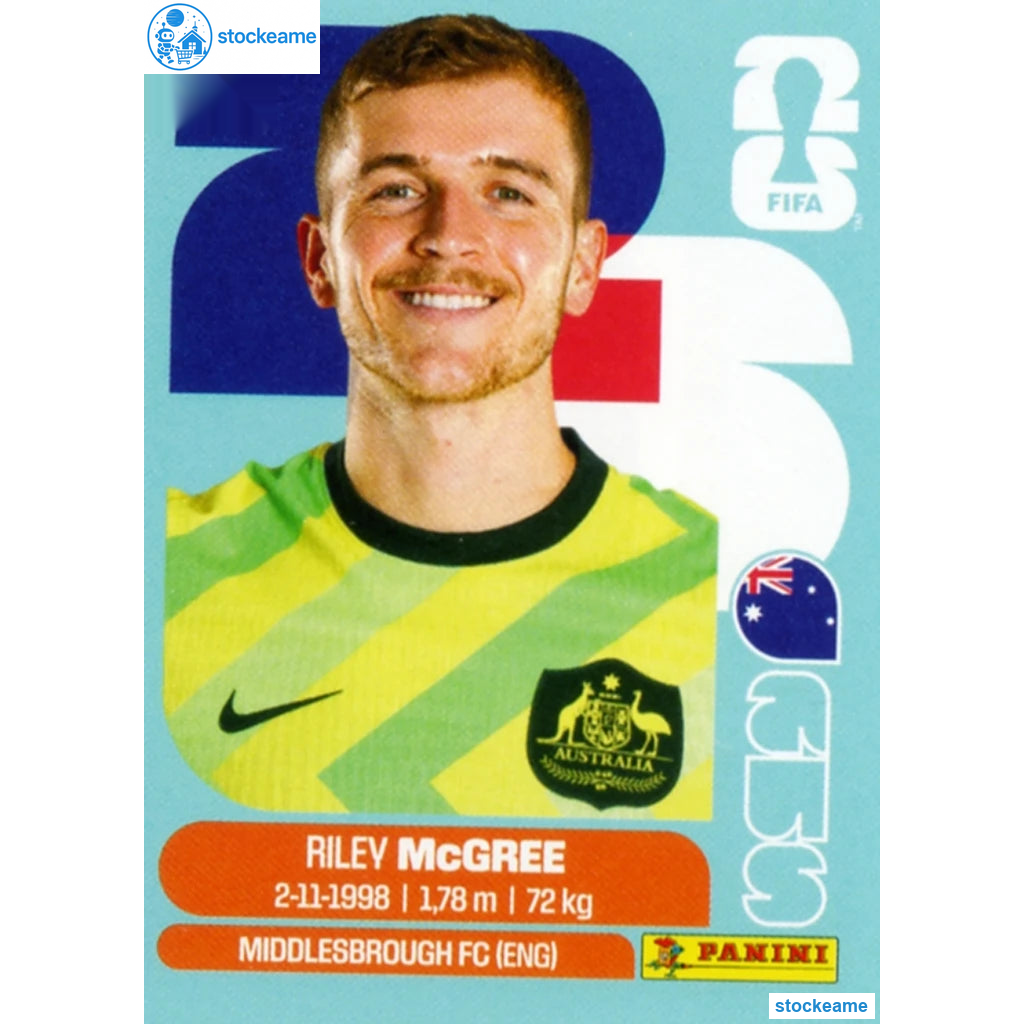AUS012 - Riley McGree | Australia | Panini World Cup 2026 Base Sticker