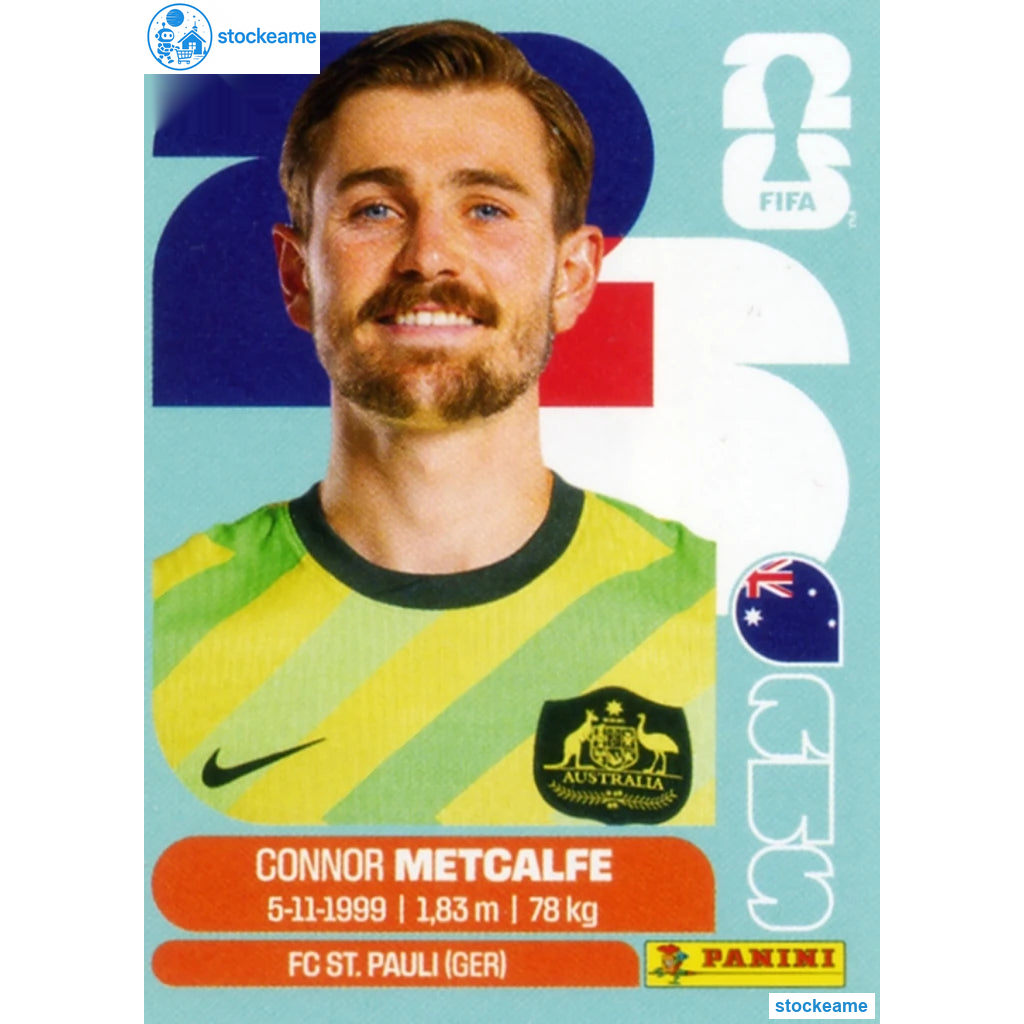 AUS015 - Connor Metcalfe | Australia | Panini World Cup 2026 Base Sticker